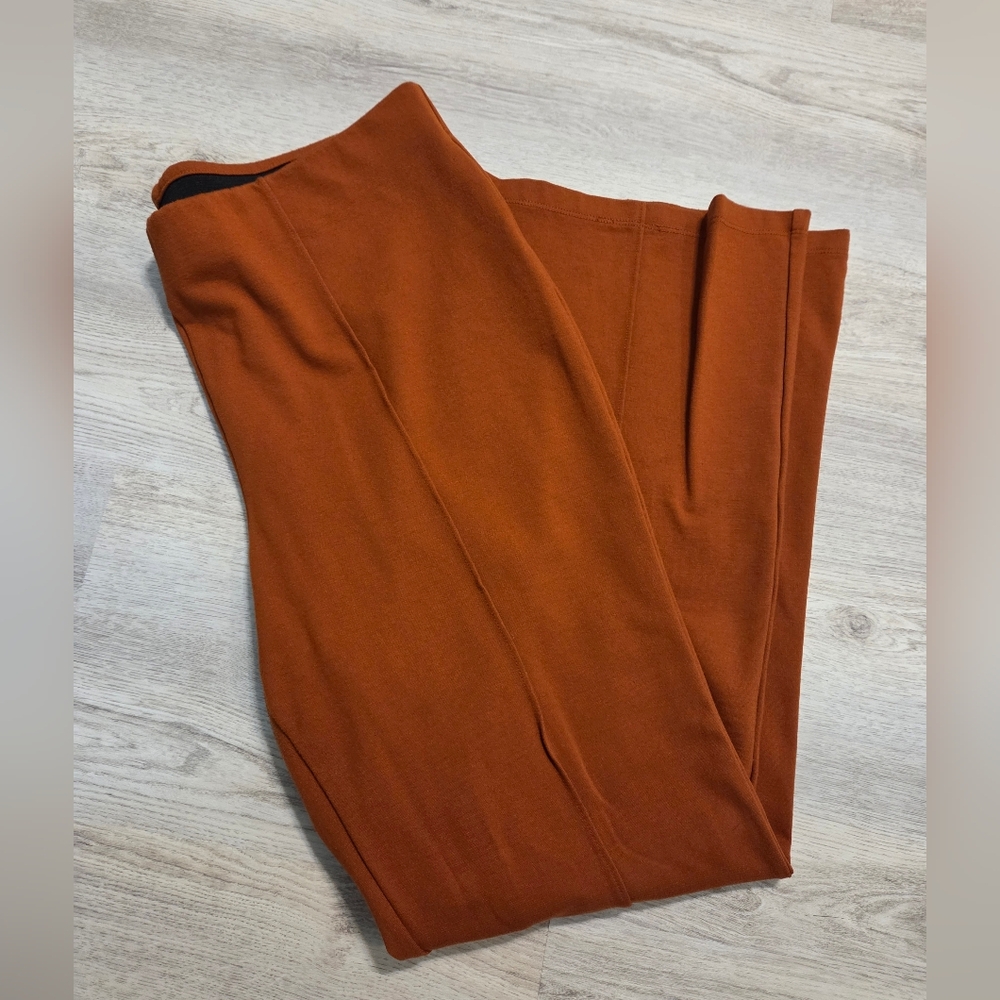 Rust/Orange Flared Pull-on Pants - Picture 2 of 5